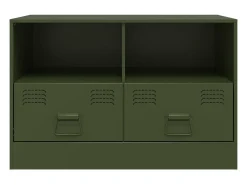 Móveis de TV 2 pcs 67x39x44 cm aço azeitona PT514604^ Móvel De Tv