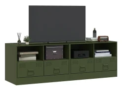 Móveis de TV 2 pcs 67x39x44 cm aço azeitona PT514604^ Móvel De Tv