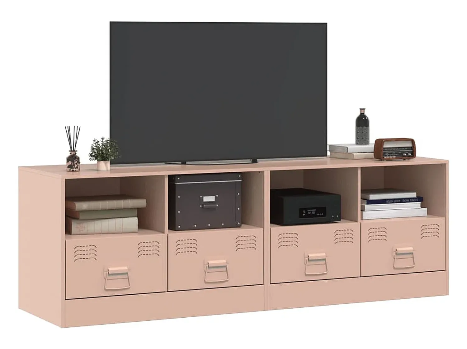 Móvel De Tv* Móveis de TV 2 pcs 67x39x44 cm aço PT322314 Rosa