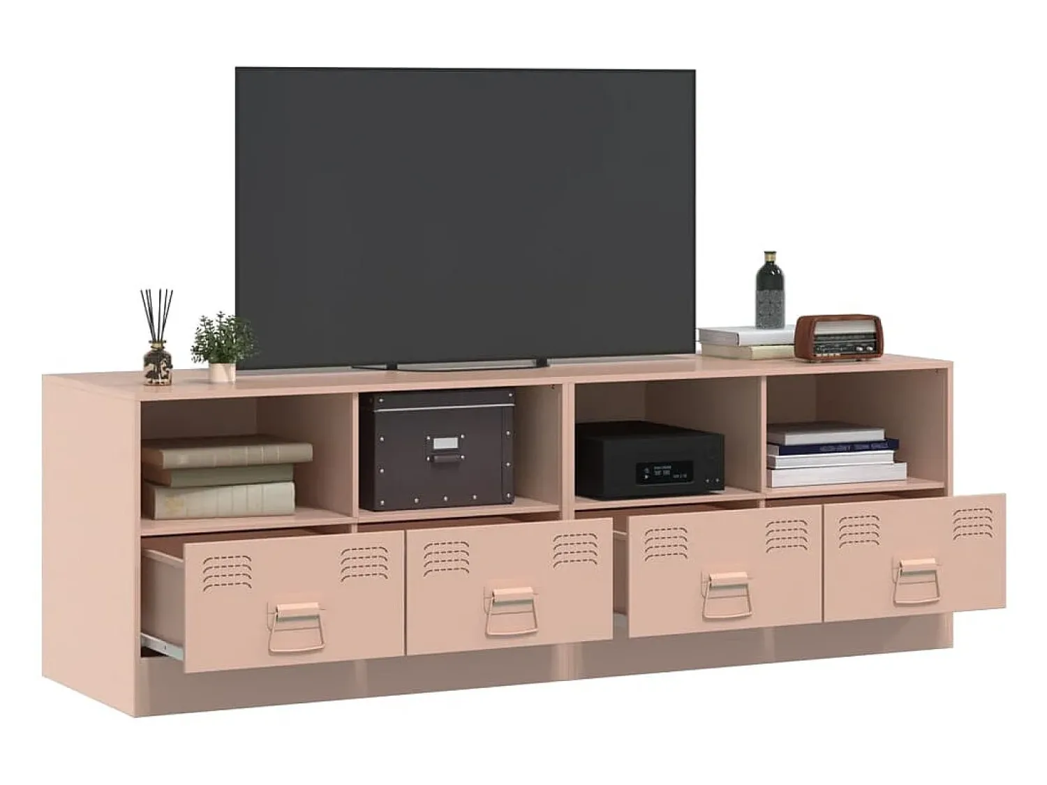 Móvel De Tv* Móveis de TV 2 pcs 67x39x44 cm aço PT322314 Rosa