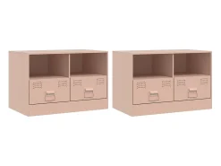 Móvel De Tv* Móveis de TV 2 pcs 67x39x44 cm aço PT322314 Rosa