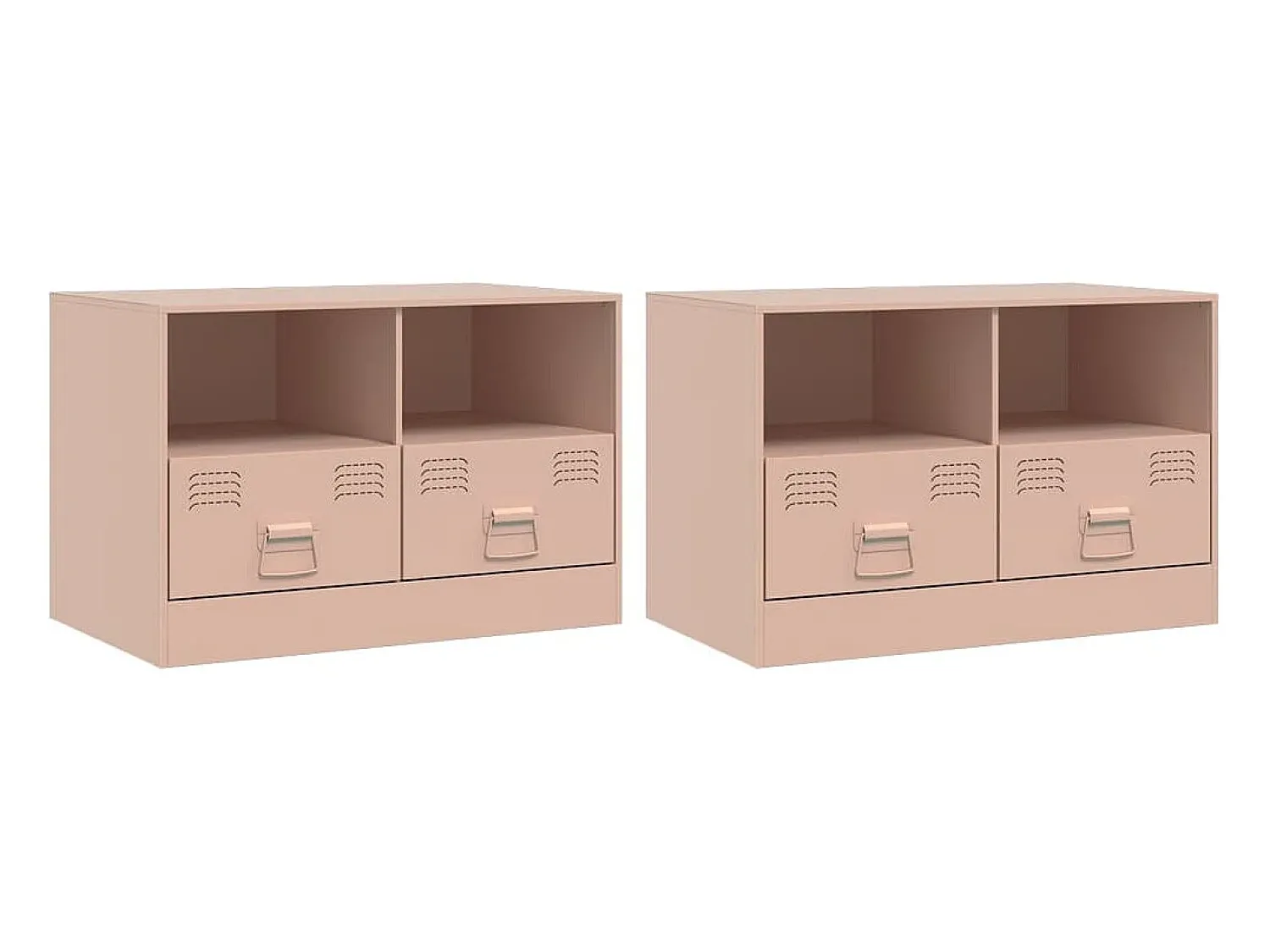 Móvel De Tv* Móveis de TV 2 pcs 67x39x44 cm aço PT322314 Rosa