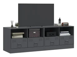 Móvel De Tv| Móveis de TV 2 pcs 67x39x44 cm aço antracite PT758721 Cinza antracite