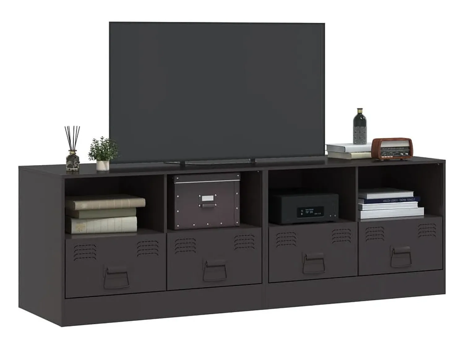 Móveis de TV 2 pcs 67x39x44 cm aço PT869025^ Móvel De Tv