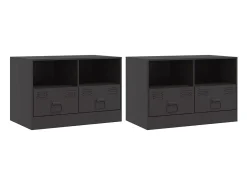 Móveis de TV 2 pcs 67x39x44 cm aço PT869025^ Móvel De Tv