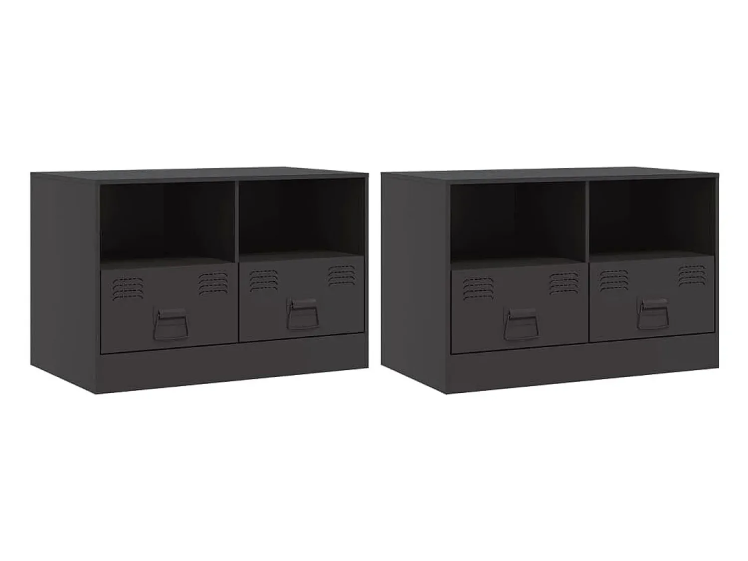 Móveis de TV 2 pcs 67x39x44 cm aço PT869025^ Móvel De Tv