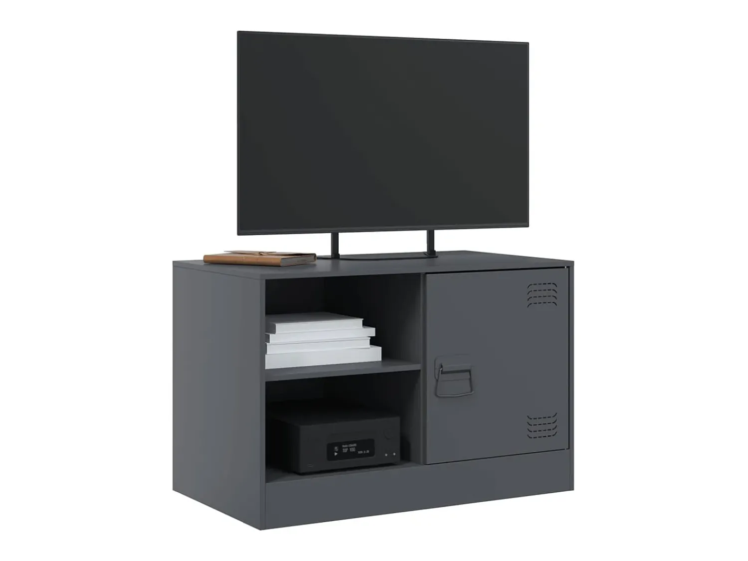 Móveis de TV 2 pcs 67x39x44 cm aço antracite PT676200^ Móvel De Tv