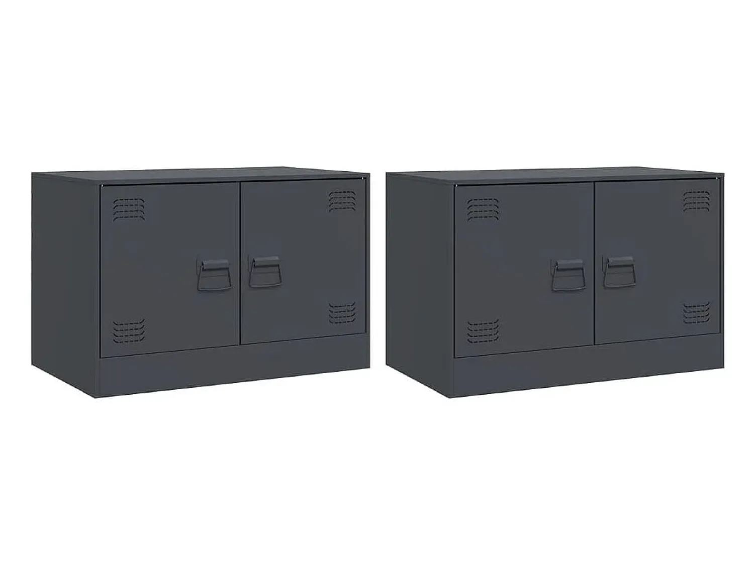 Móvel De Tv* Móveis de TV 2 pcs 67x39x44 cm aço antracite PT811892 Cinza antracite