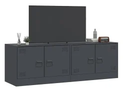 Móvel De Tv* Móveis de TV 2 pcs 67x39x44 cm aço antracite PT811892 Cinza antracite
