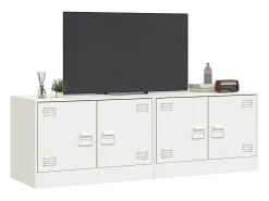 Best Móveis de TV 2 pcs 67x39x44 cm aço PT782062 Branco