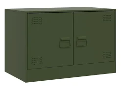 Móveis de TV 2 pcs 67x39x44 cm aço azeitona PT120190^ Móvel De Tv