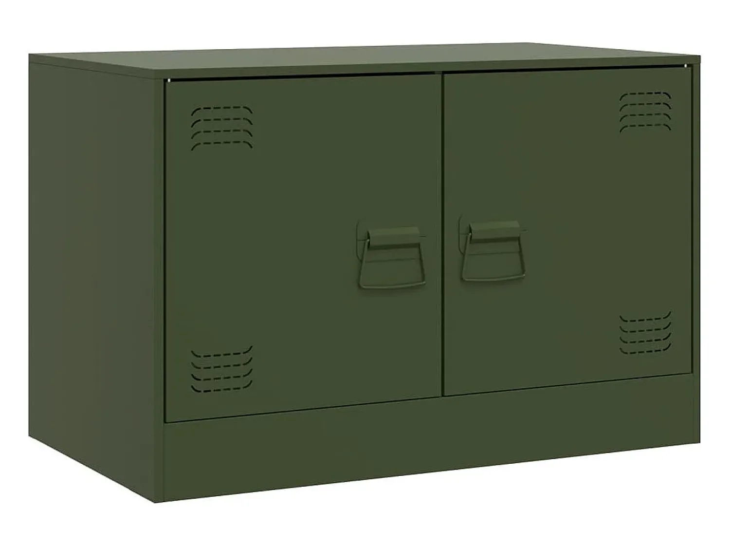 Móveis de TV 2 pcs 67x39x44 cm aço azeitona PT120190^ Móvel De Tv