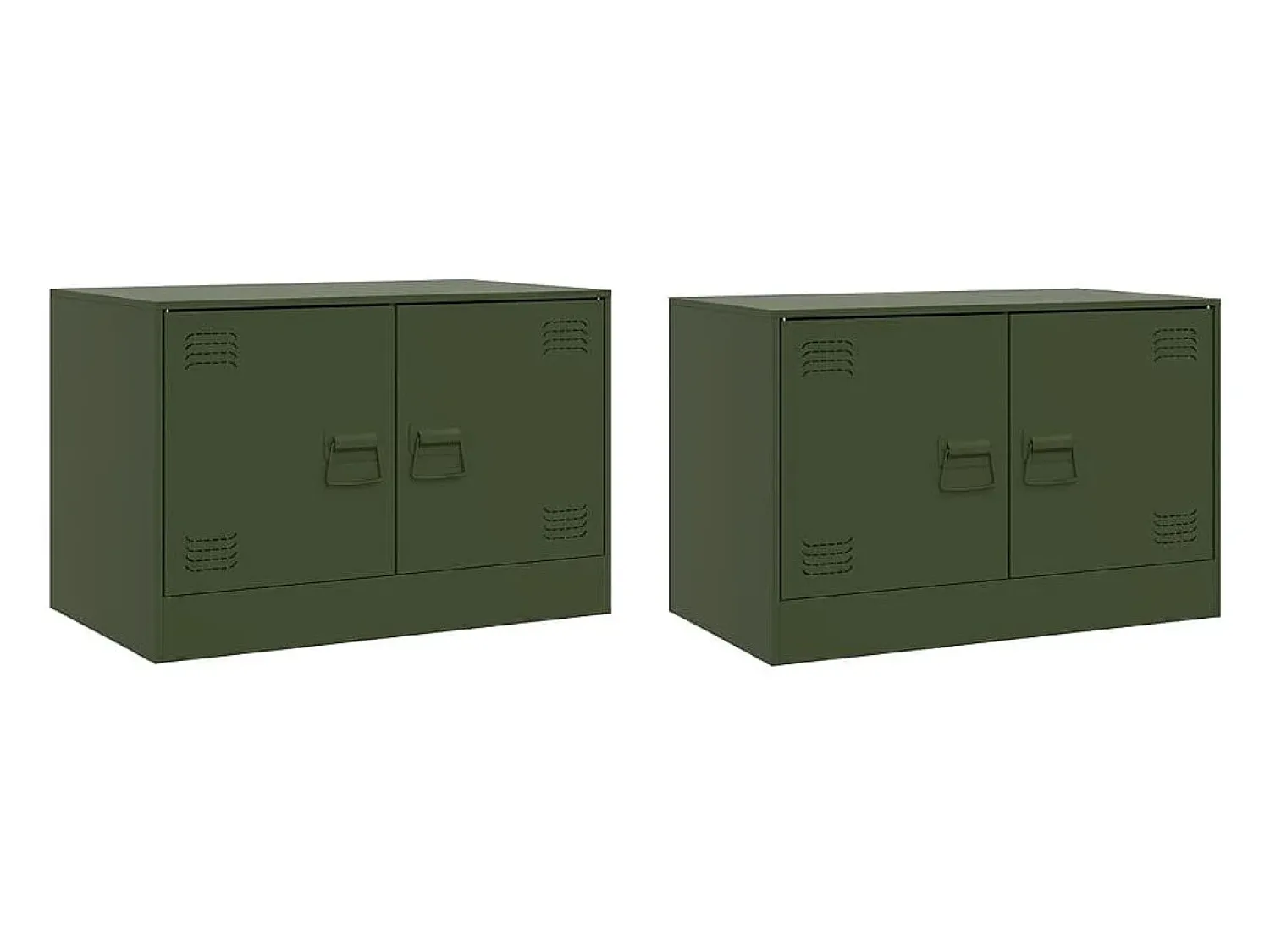Móveis de TV 2 pcs 67x39x44 cm aço azeitona PT120190^ Móvel De Tv