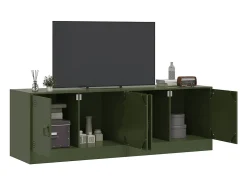 Móveis de TV 2 pcs 67x39x44 cm aço azeitona PT120190^ Móvel De Tv
