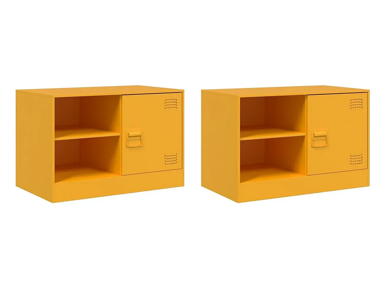 Móvel De Tv* Móveis de TV 2 pcs 67x39x44 cm aço mostarda PT626829 Amarelo