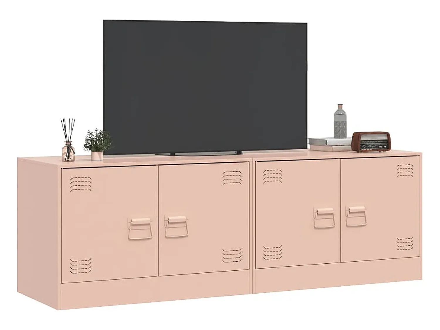 Móvel De Tv* Móveis de TV 2 pcs 67x39x44 cm aço PT225386 Rosa