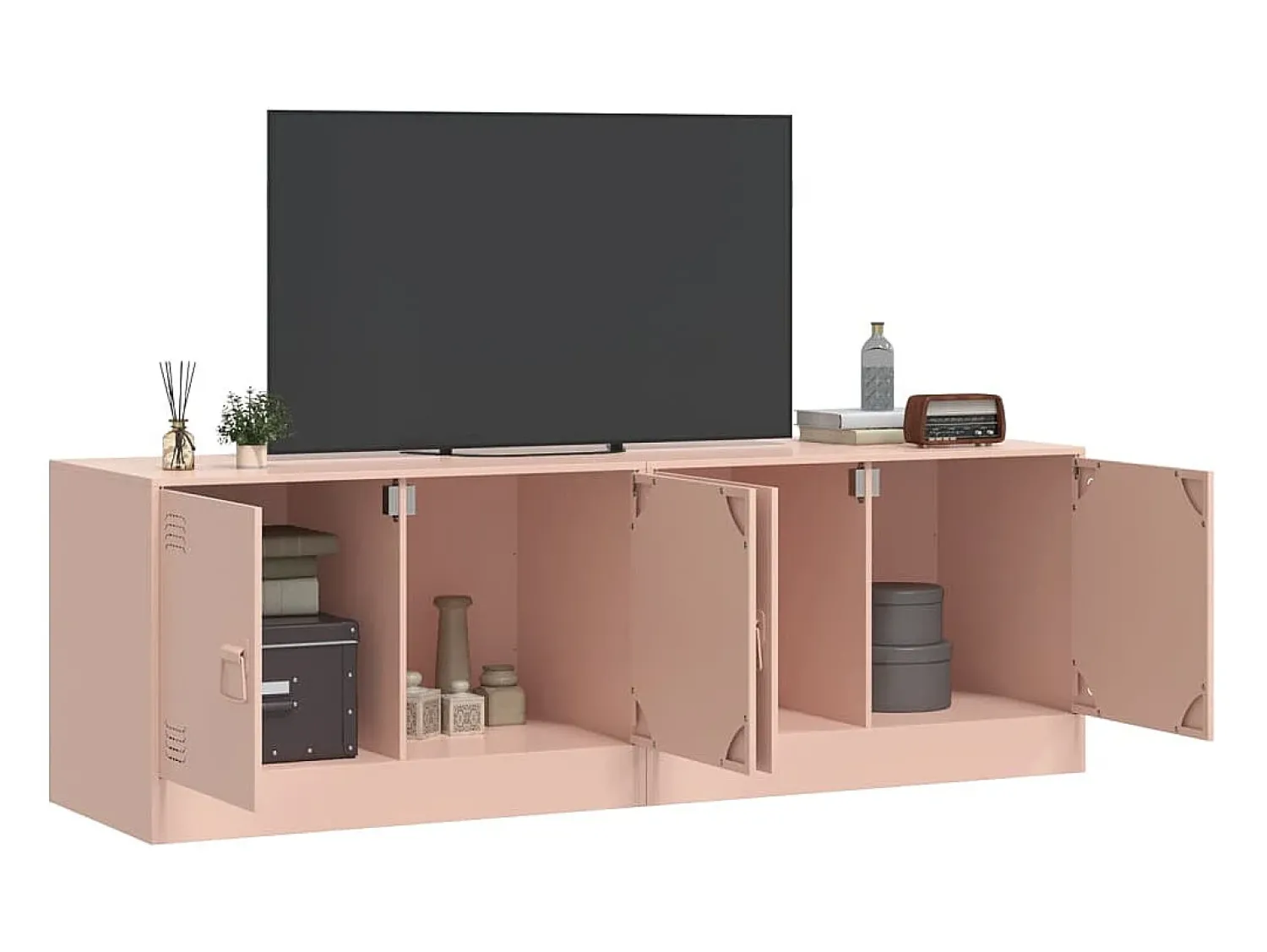 Móvel De Tv* Móveis de TV 2 pcs 67x39x44 cm aço PT225386 Rosa