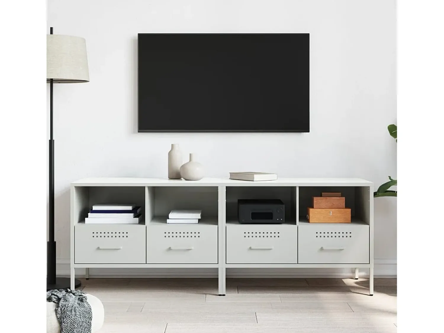 Móvel De Tv| Móveis de TV 2 pcs 68x39x50,5 cm aço PT969484 Branco
