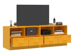 Discount Móveis de TV 2 pcs 67x39x44 cm aço mostarda PT912142 Amarelo