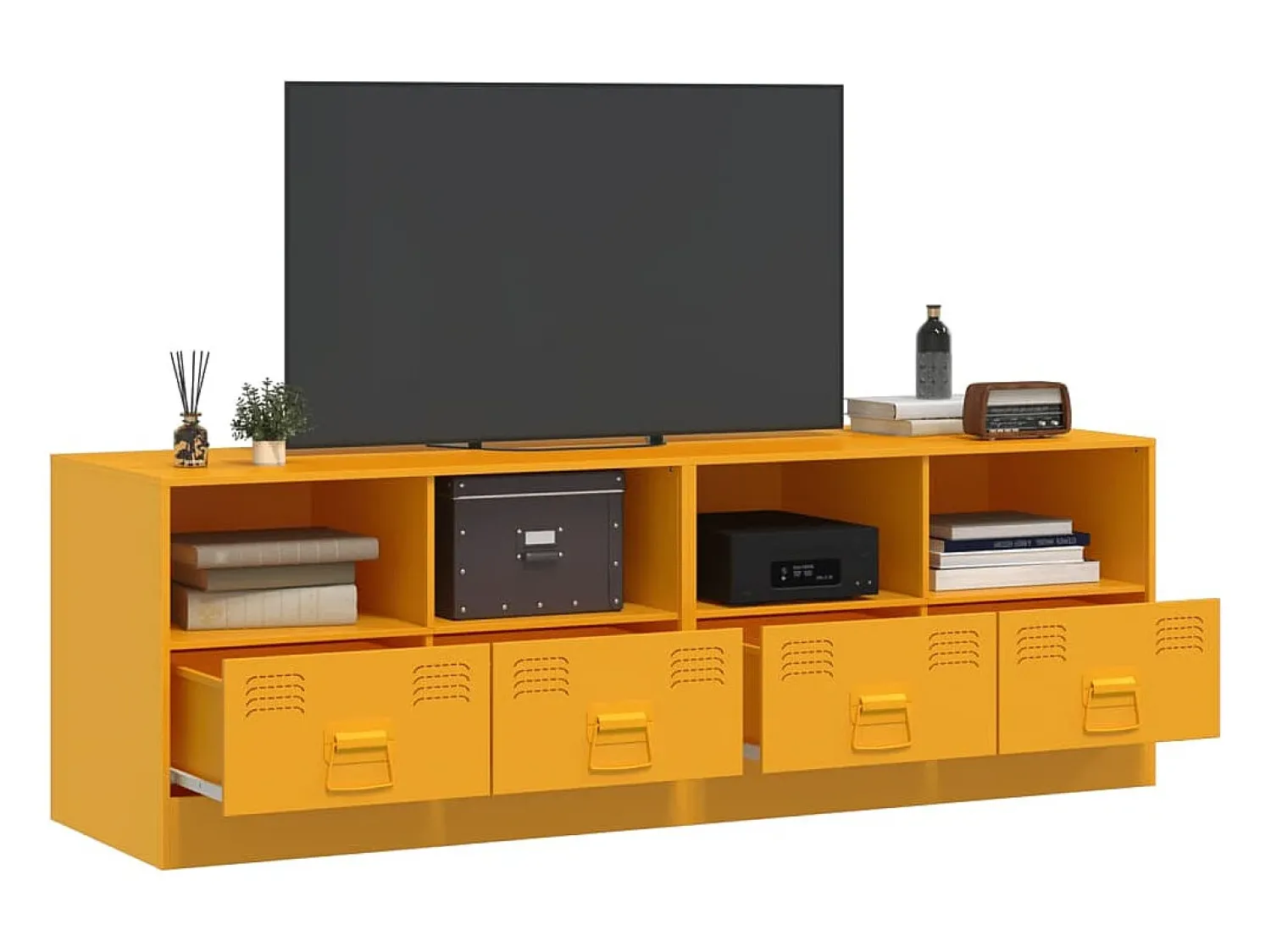 Discount Móveis de TV 2 pcs 67x39x44 cm aço mostarda PT912142 Amarelo