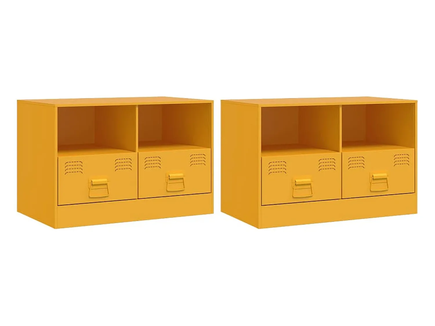 Discount Móveis de TV 2 pcs 67x39x44 cm aço mostarda PT912142 Amarelo