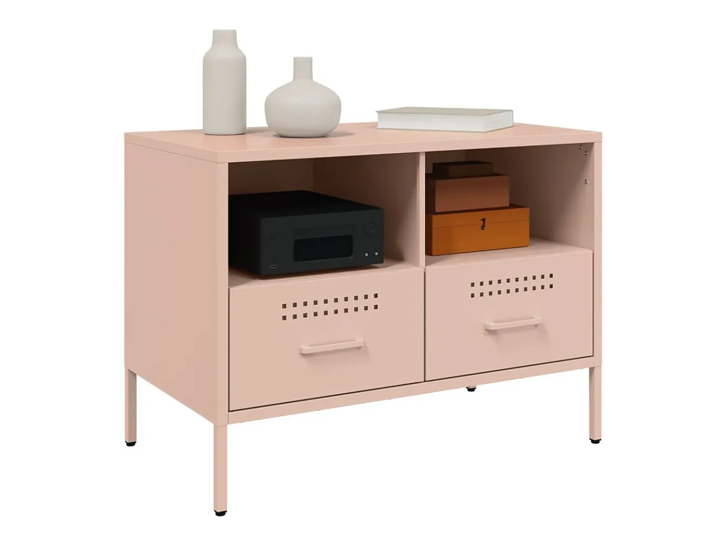 Móvel De Tv| Móveis de TV 2 pcs 68x39x50,5 cm aço PT456797 Rosa