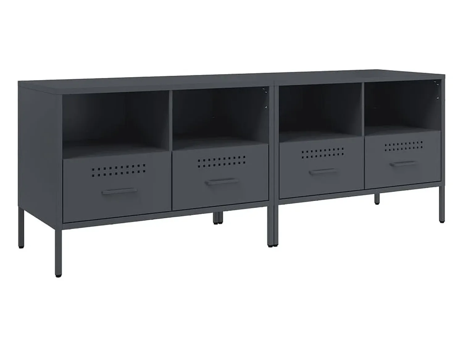 Móvel De Tv| Móveis de TV 2 pcs 68x39x50,5 cm aço antracite PT842877 Cinza antracite