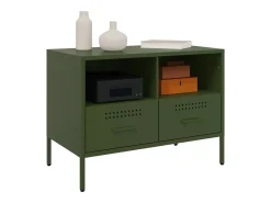 Móveis de TV 2 pcs 68x39x50,5 cm aço -azeitona PT405896^ Móvel De Tv