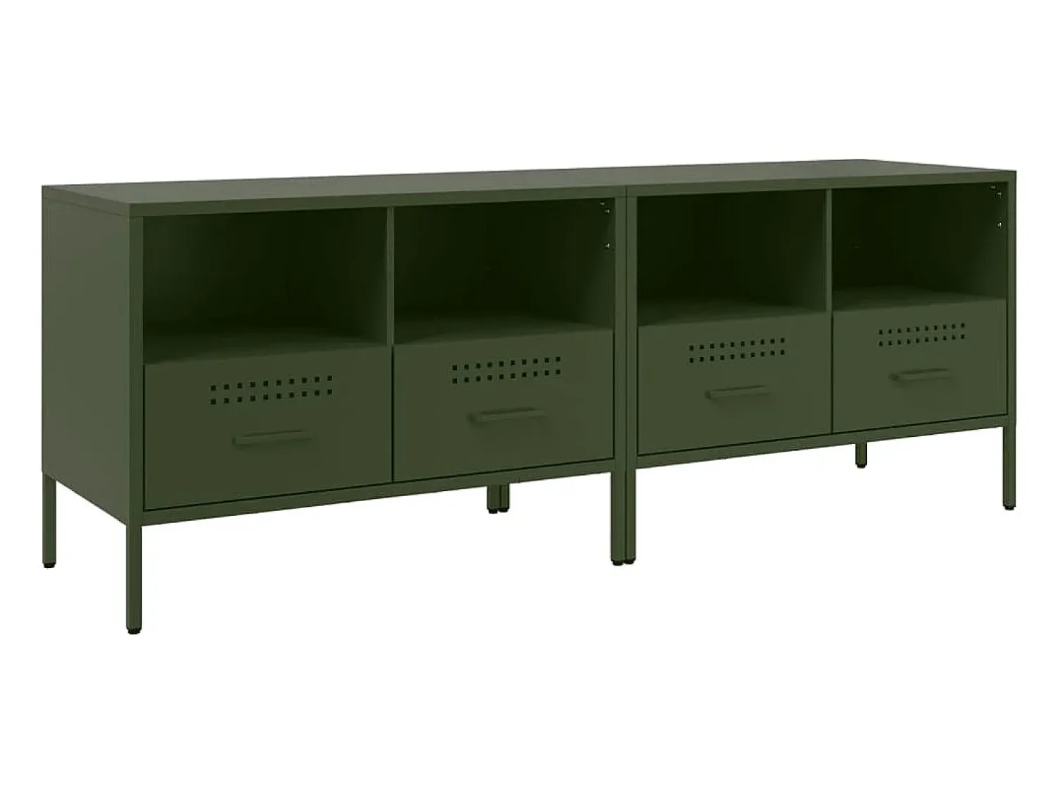 Móveis de TV 2 pcs 68x39x50,5 cm aço -azeitona PT405896^ Móvel De Tv