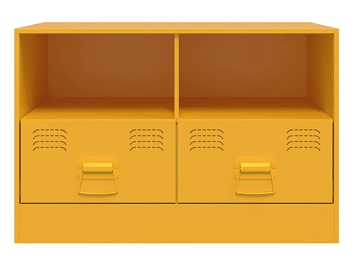 Discount vidaxl Móveis de TV 2 pcs 67x39x44 cm aço mostarda Amarelo