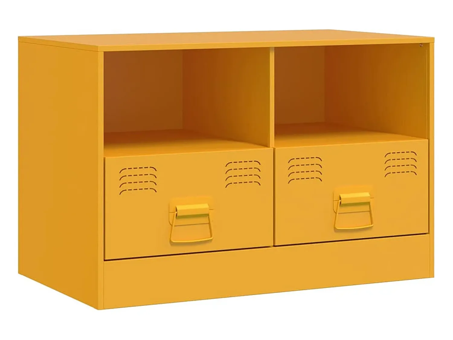 Discount vidaxl Móveis de TV 2 pcs 67x39x44 cm aço mostarda Amarelo