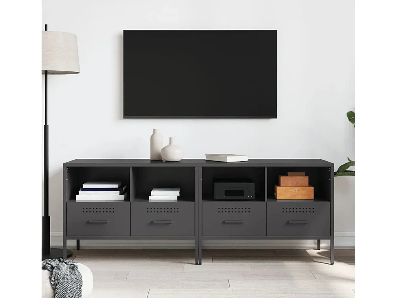 Sale Móveis de TV 2 pcs 68x39x50,5 cm aço PT538583 Preto