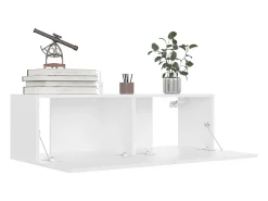 Móvel De Tv| Móveis de TV 4 pcs 100x30x30 cm contraplacado PT297908 Branco
