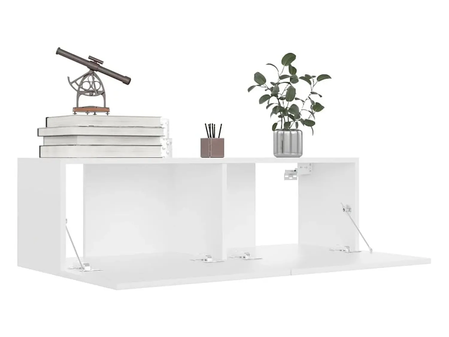 Móvel De Tv| Móveis de TV 4 pcs 100x30x30 cm contraplacado PT297908 Branco
