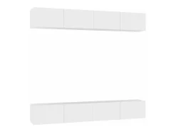 Móvel De Tv| Móveis de TV 4 pcs 100x30x30 cm contraplacado PT297908 Branco