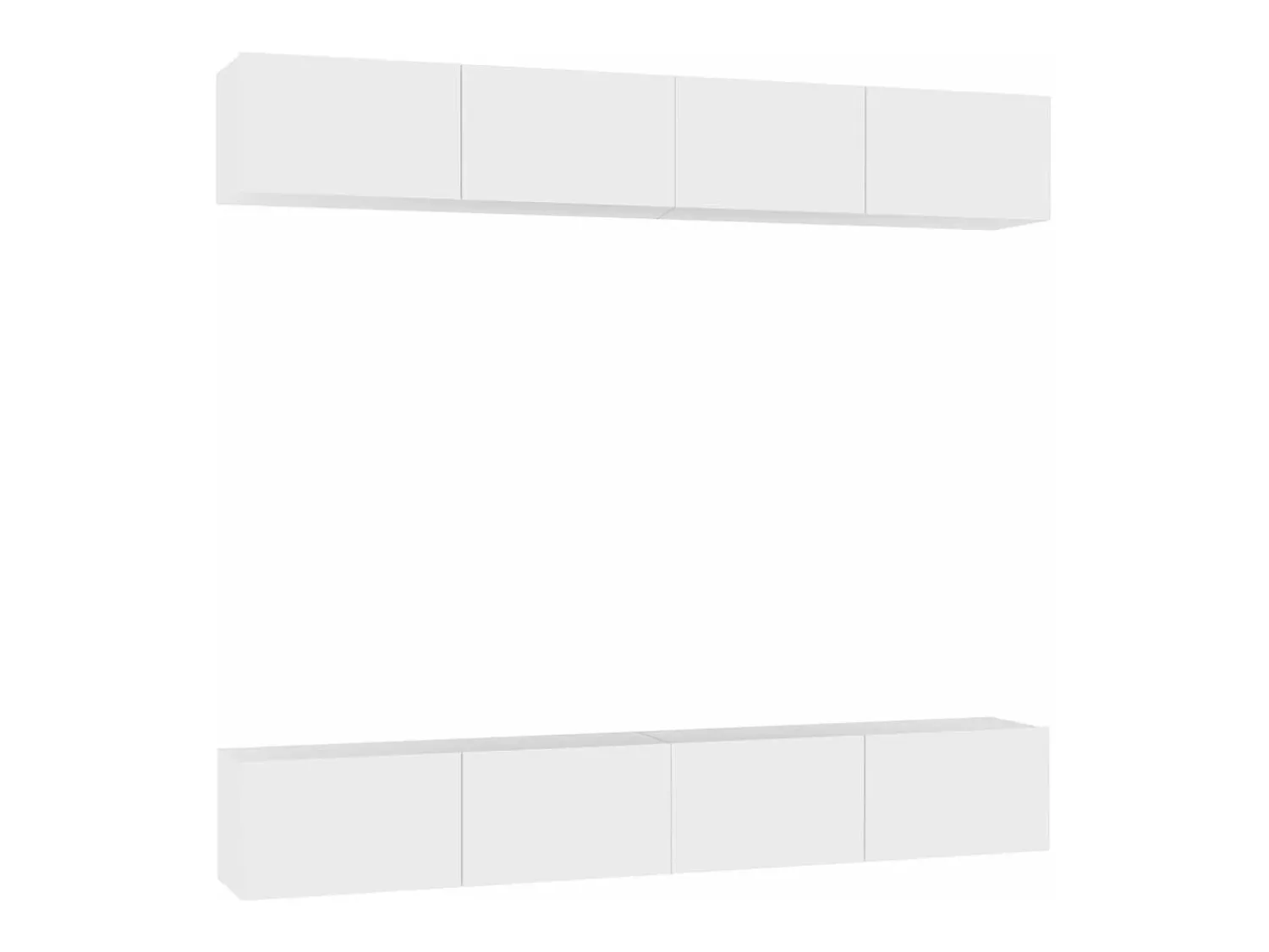Móvel De Tv| Móveis de TV 4 pcs 100x30x30 cm contraplacado PT297908 Branco