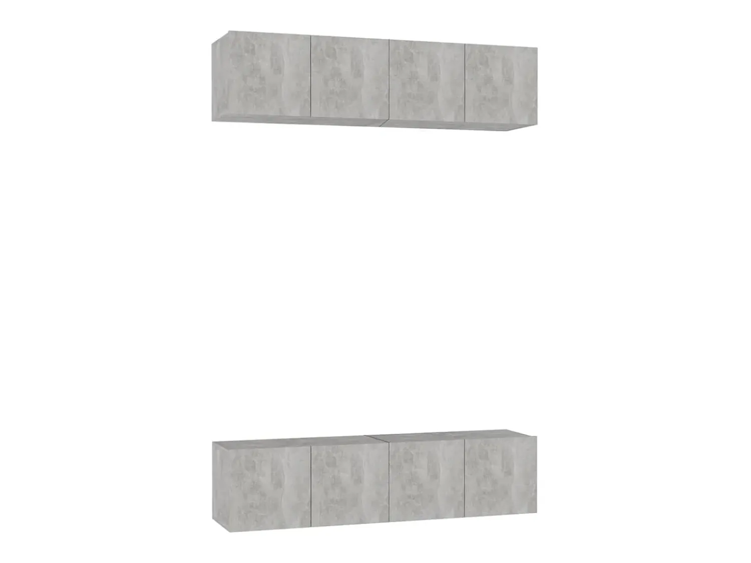 Móvel De Tv| Móveis de TV 4 pcs 60x30x30 cm contraplacado cimento PT498774 Cinzento