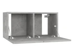 Móvel De Tv| Móveis de TV 4 pcs 60x30x30 cm contraplacado cimento PT498774 Cinzento