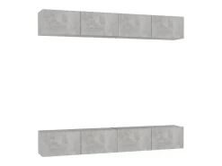 Sale Móveis de TV 4 pcs 100x30x30 cm contraplacado cimento PT422382 Cinzento