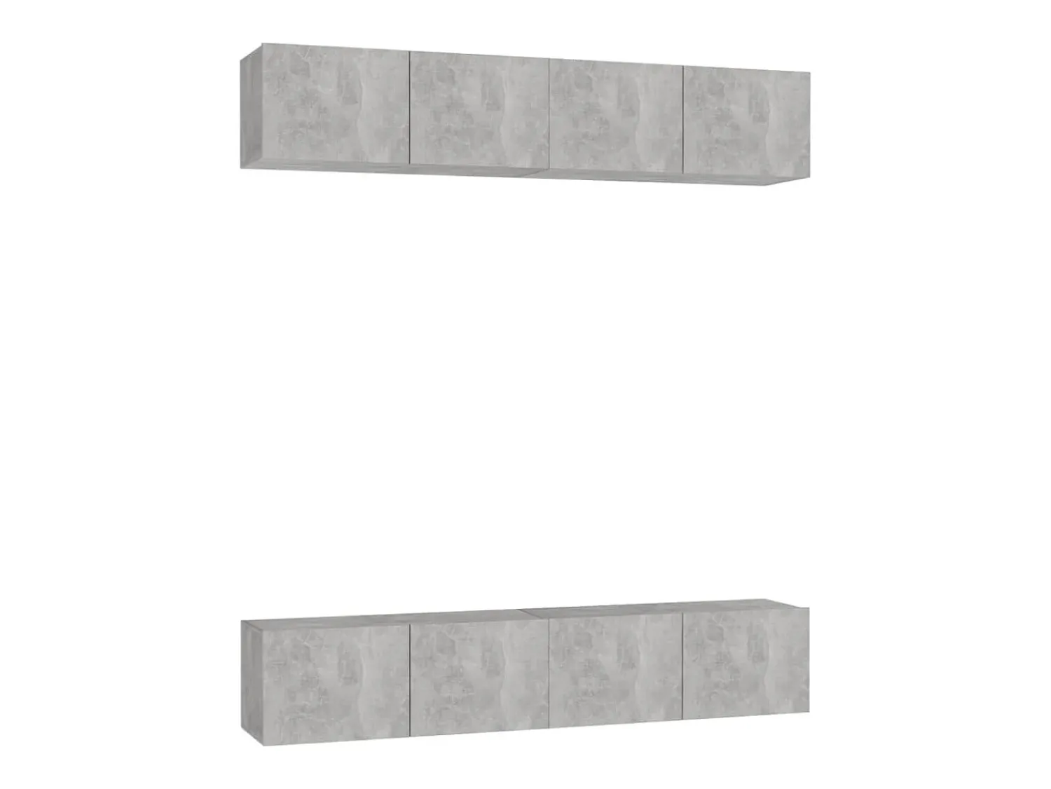Outlet Móveis de TV 4 pcs 80x30x30 cm contraplacado cimento PT437467 Cinzento