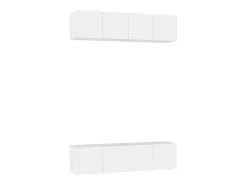 Móvel De Tv* Móveis de TV 4 pcs 60x30x30 cm contraplacado PT257213 Branco