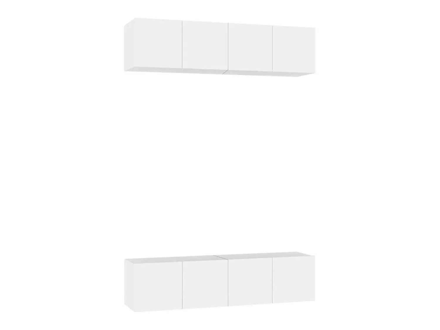 Móvel De Tv* Móveis de TV 4 pcs 60x30x30 cm contraplacado PT257213 Branco