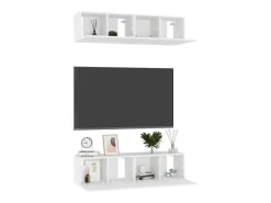 Móvel De Tv* Móveis de TV 4 pcs 60x30x30 cm contraplacado PT257213 Branco
