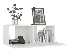 Discount Móveis de TV 4 pcs 80x30x30 cm contraplacado PT398983 Branco