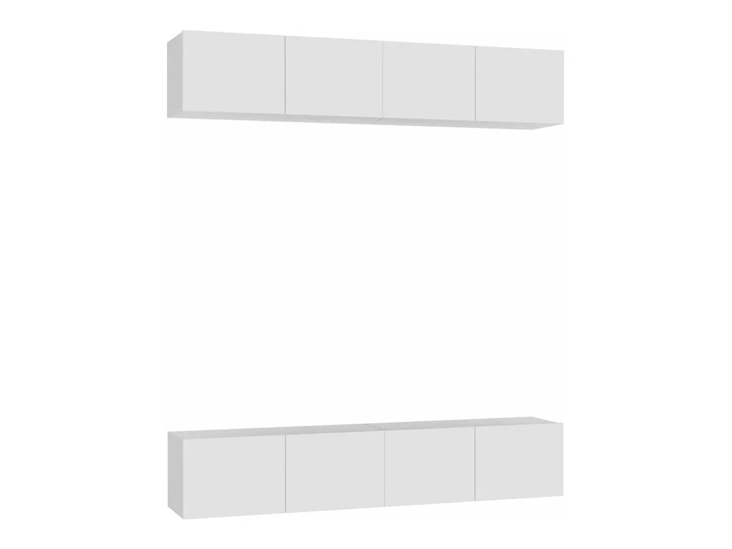 Discount Móveis de TV 4 pcs 80x30x30 cm contraplacado PT398983 Branco