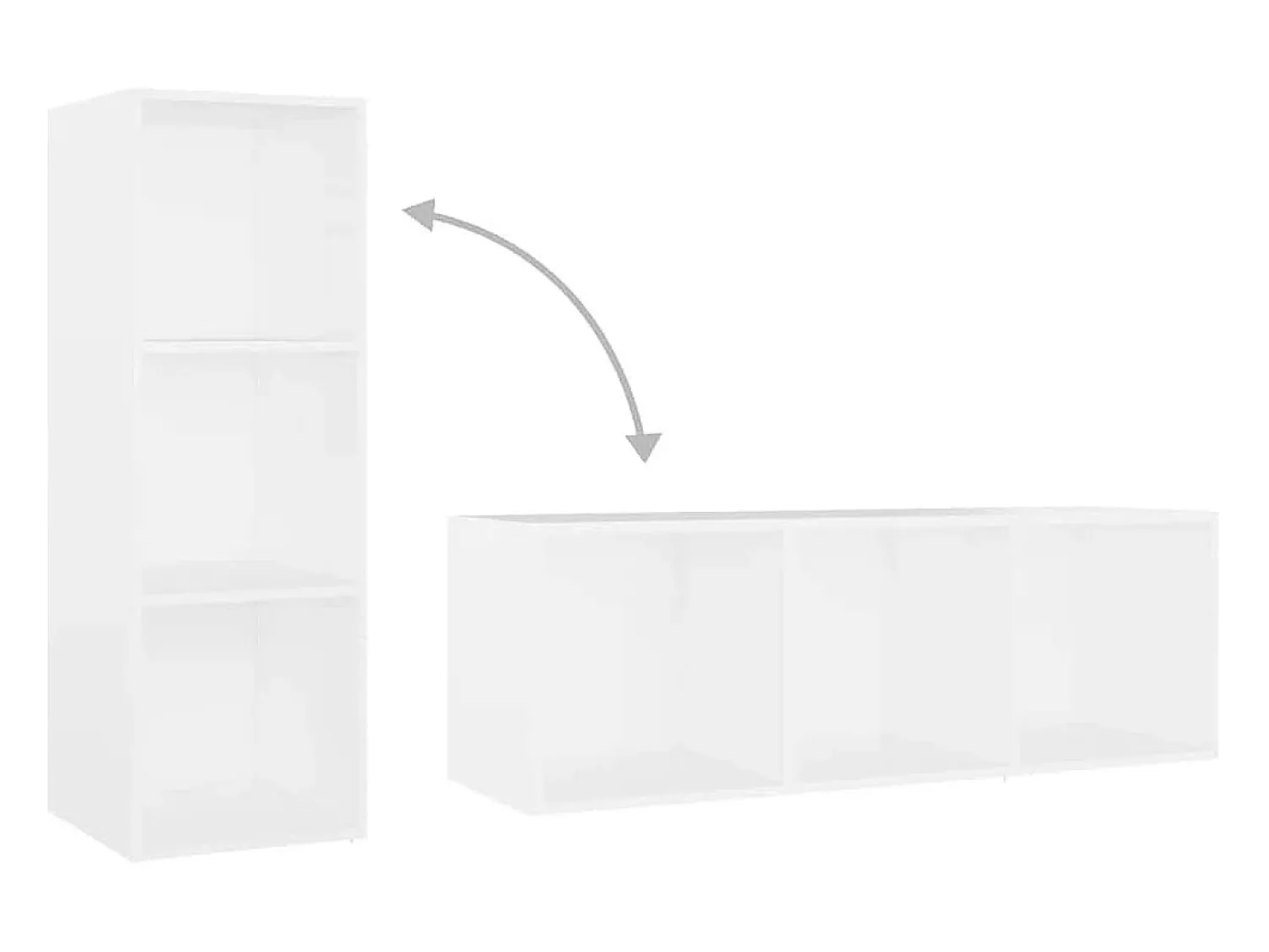 Móvel De Tv|vidaxl Móveis de TV 2 pcs 107x35x37 cm contraplacado Branco
