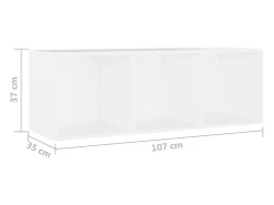 Móvel De Tv|vidaxl Móveis de TV 2 pcs 107x35x37 cm contraplacado Branco