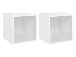 Móvel De Tv* Móveis de TV 2 pcs 37x35x37 cm derivados de madeira PT361911 Branco