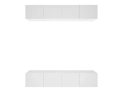 Móvel De Tv| Móveis de TV 4 pcs 80x30x30 cm derivados de madeira PT452584 Branco
