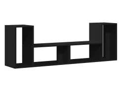 Móvel De Tv* Móveis de TV 2 pcs 75x30x50 cm derivados de madeira PT647895 Preto